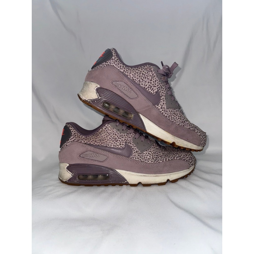 NIKE Air Max 90 Safari Women's Purple Plum Animal Print 443817-500 Size 10